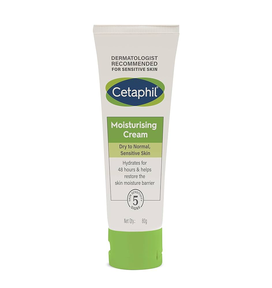 Cetaphil Moisturising Cream | Dry to Normal, Sensitive Skin. (80gm)