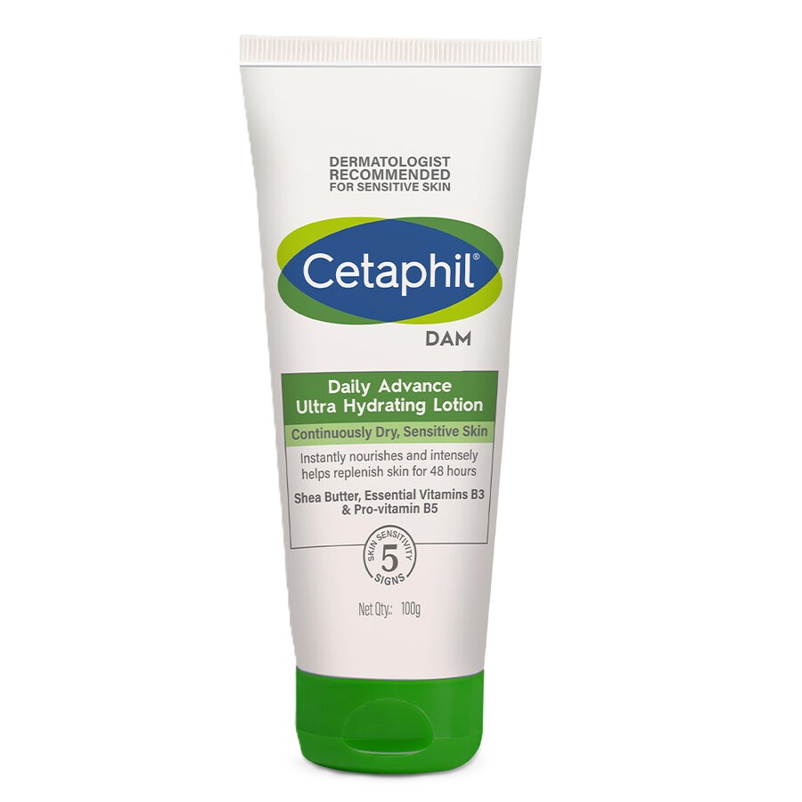 Cetaphil DAM Daily Advance Ultra-Hydrating Lotion,(100g) | For Continuously Dry, Sensitive Skin