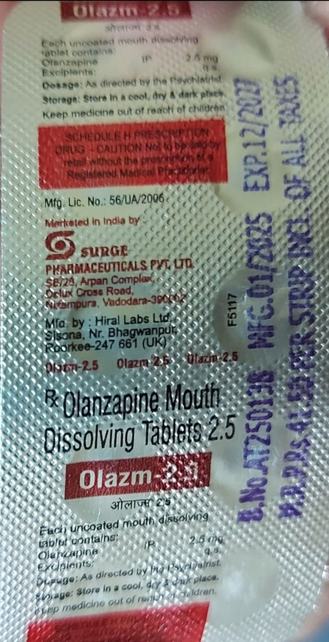 Olazm 2.5mg Tablet