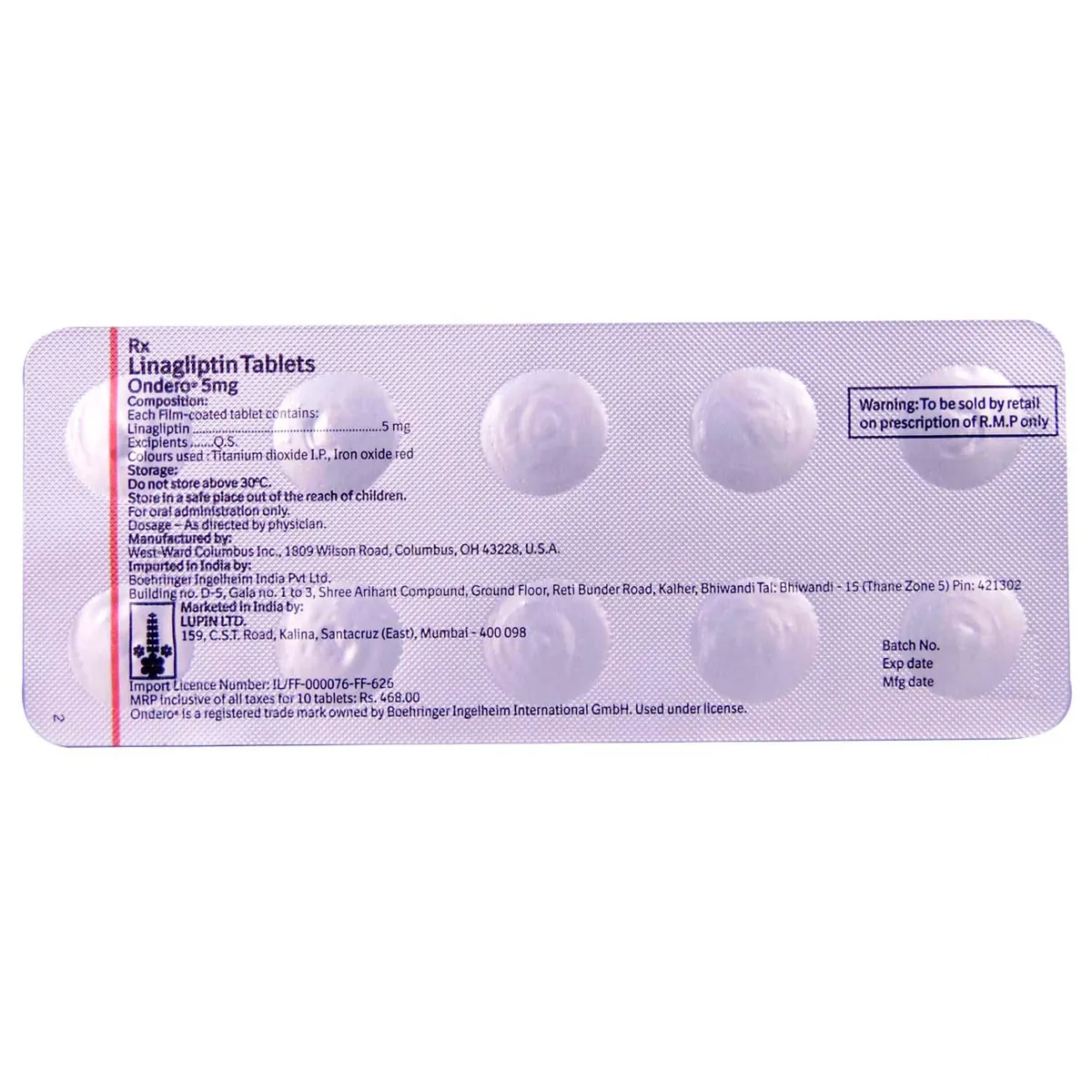 Ondero 5mg Tablet